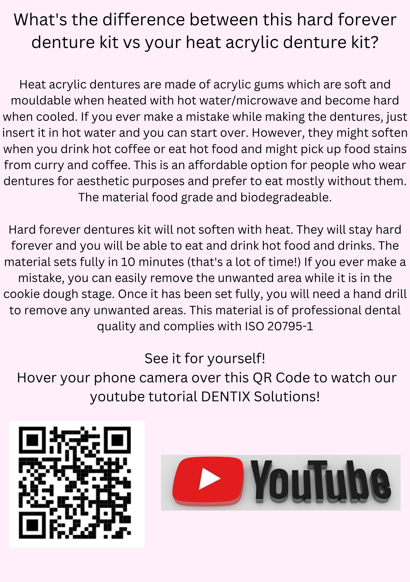MIX n SET DIY Denture Stays Permanent and Hard Forever