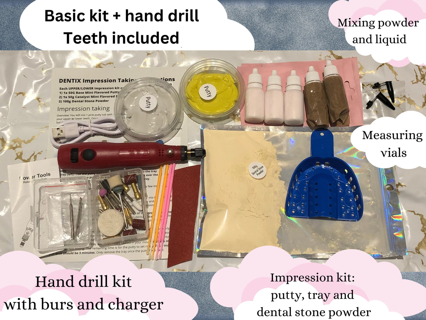 MIX n SET DIY Denture Stays Permanent and Hard Forever