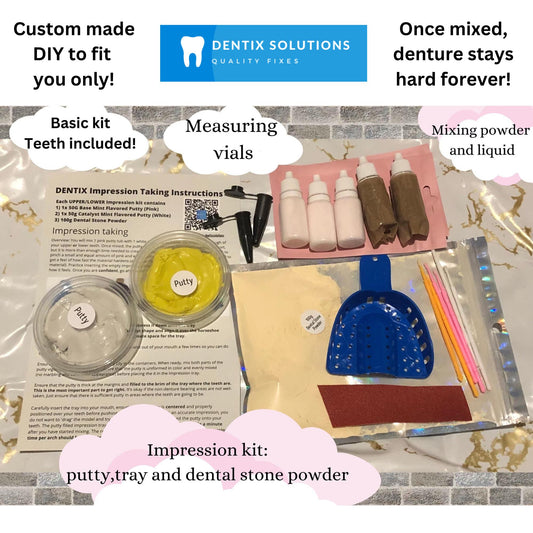 MIX n SET DIY Denture Stays Permanent and Hard Forever