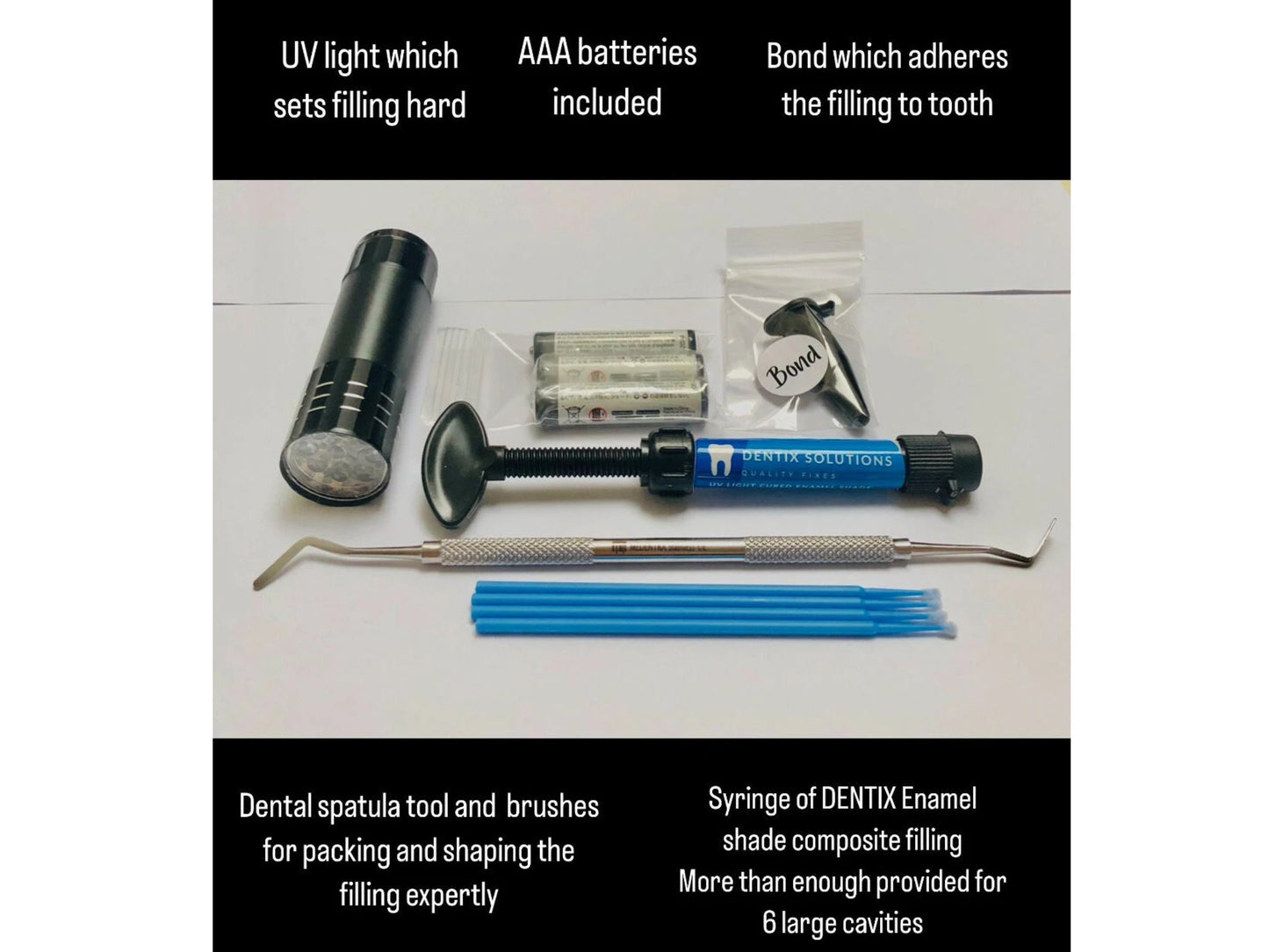Chipped Tooth Filling Kit DIY Fix, Broken Teeth Emergency Repair Crafting Kit, Composite Filling (not a medical device)