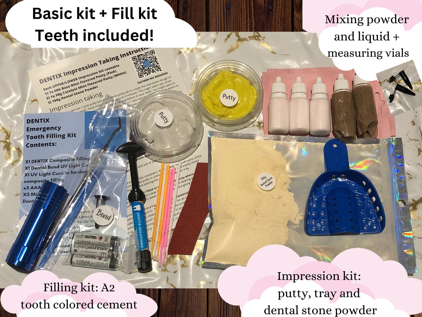 MIX n SET DIY Denture Stays Permanent and Hard Forever